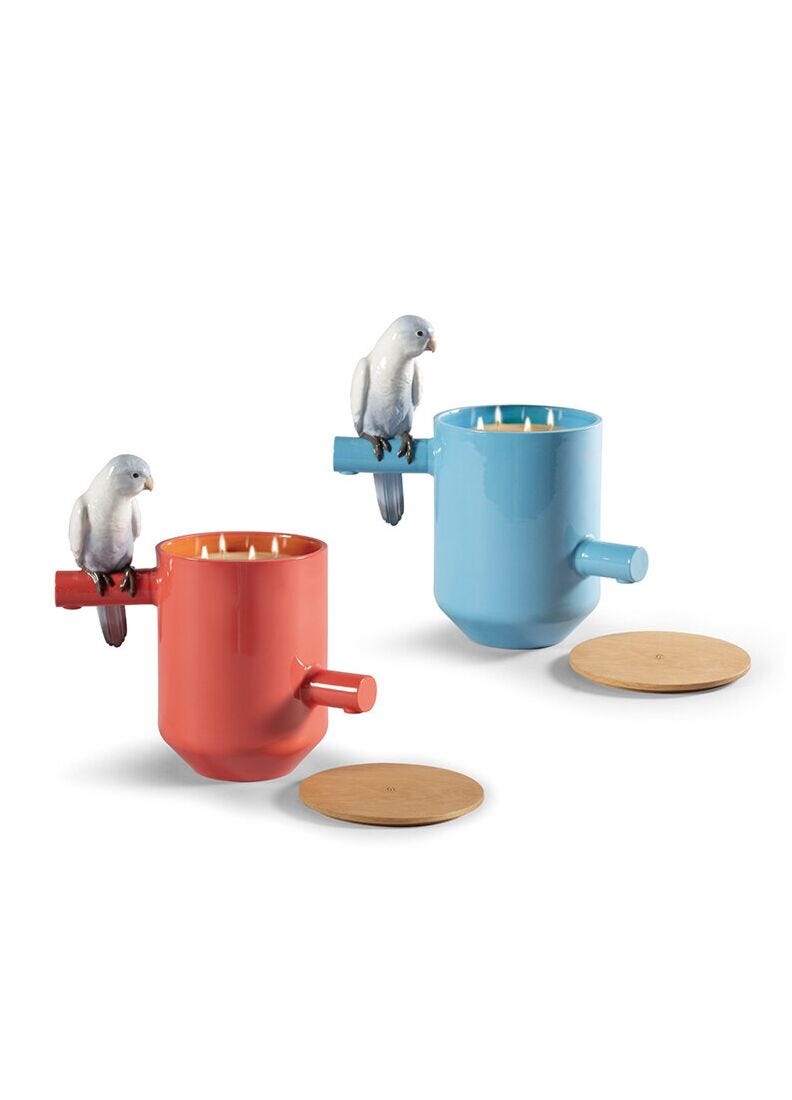 Lladro Set Velas Parrot Treasure