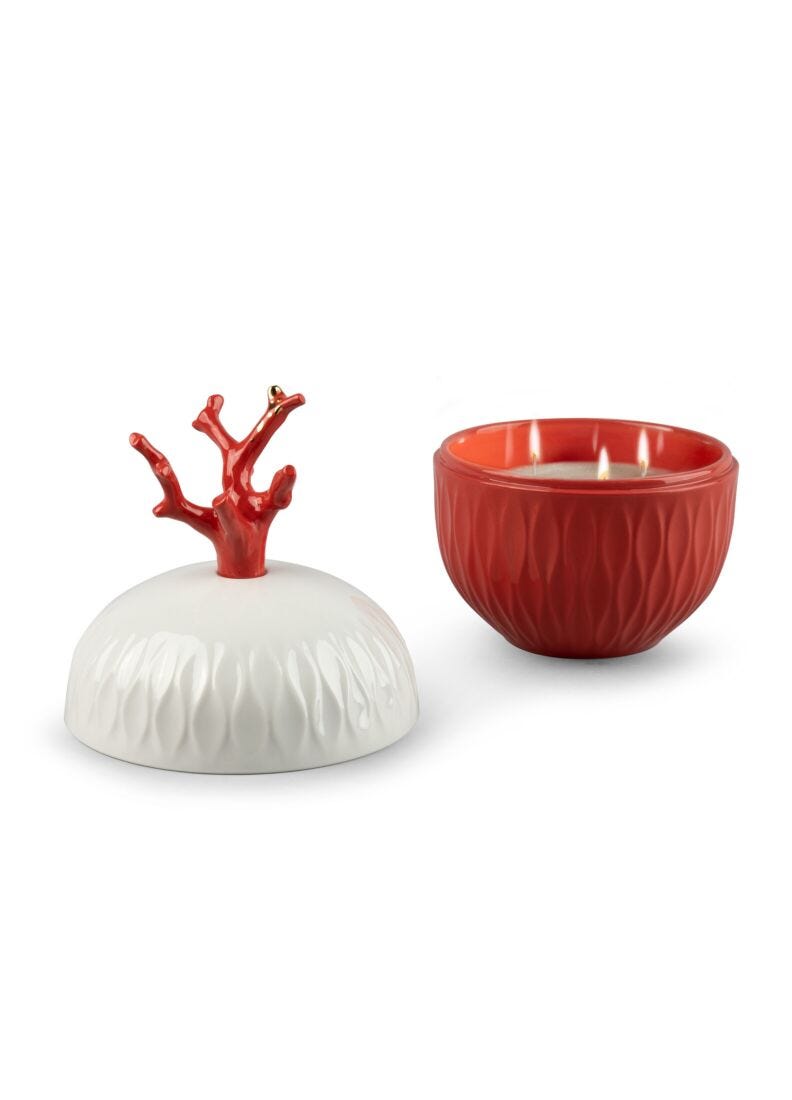 Lladro Vela Coral. Aroma Playa Mediterránea