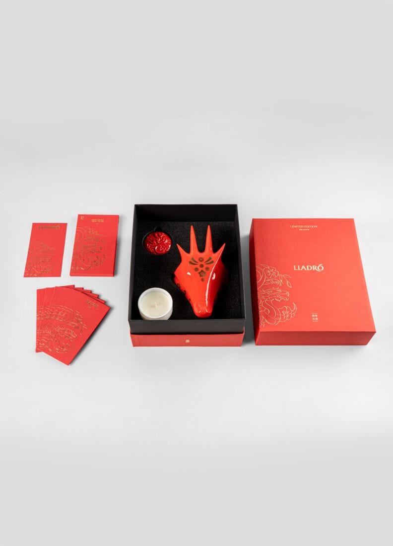 Lladro Year Of The Dragon Set. Serie Limitada