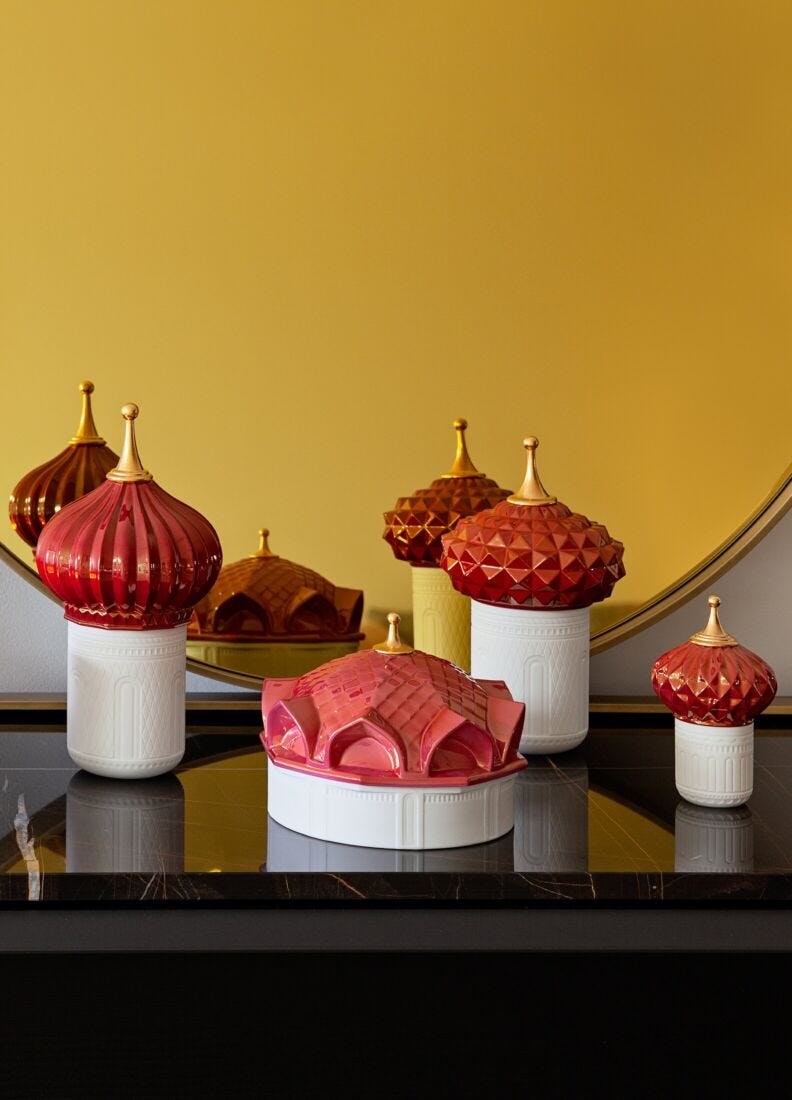 Lladro Vela El Mirador De Sherezade 1001 Lights (peonia). Aroma Llega La Noche