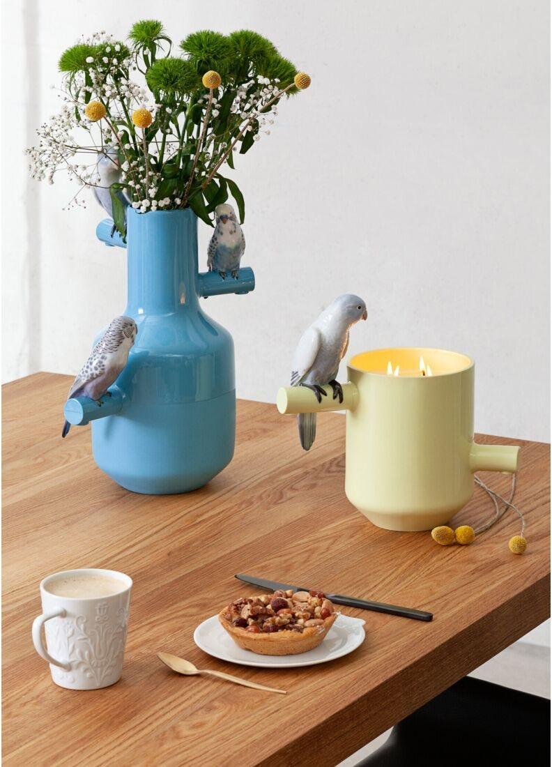 Lladro Vela Parrot Treasure. Aroma En El Prado. Verde