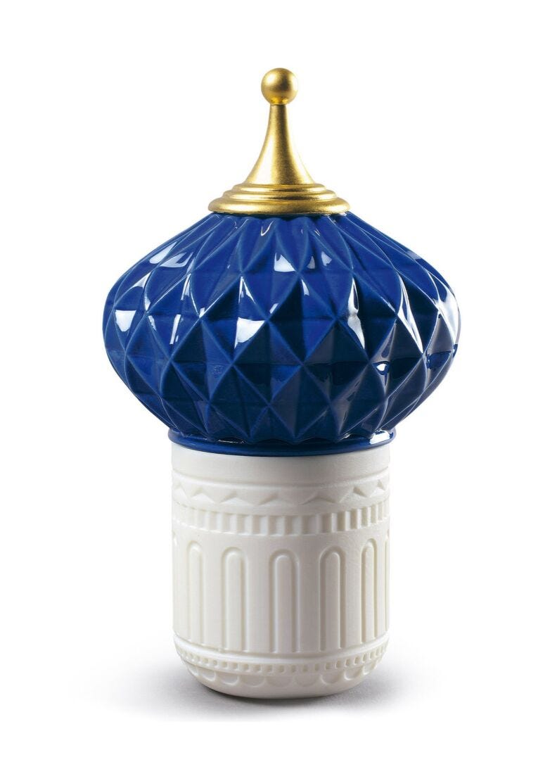 lladro Vela Pináculo azul 1001 Lights. Aroma Espíritu indomable