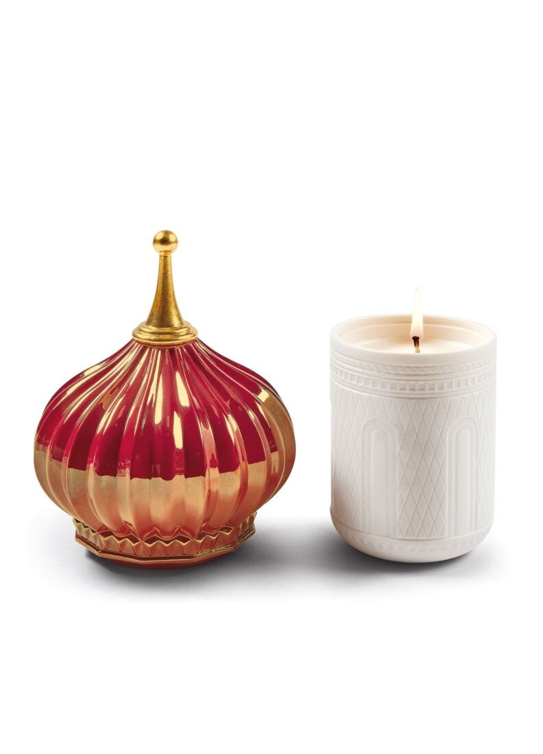 Lladro Vela Torre Norte 1001 Lights (rubí). Aroma Llega La Noche