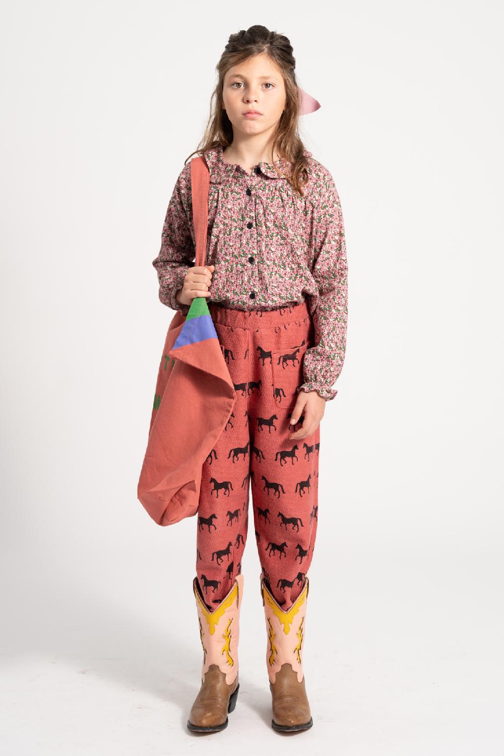 Lmdi Collection Blusa Cuello Peter Pan Flores Rosas Piupiuchick