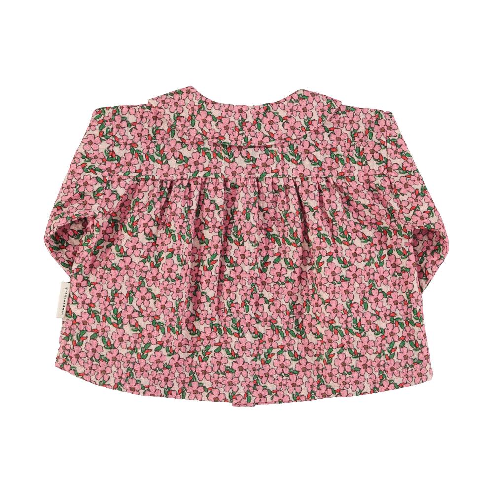 Lmdi Collection Blusa De Bebé Cuello Peter Pan Flores Rosas Piupiuchick