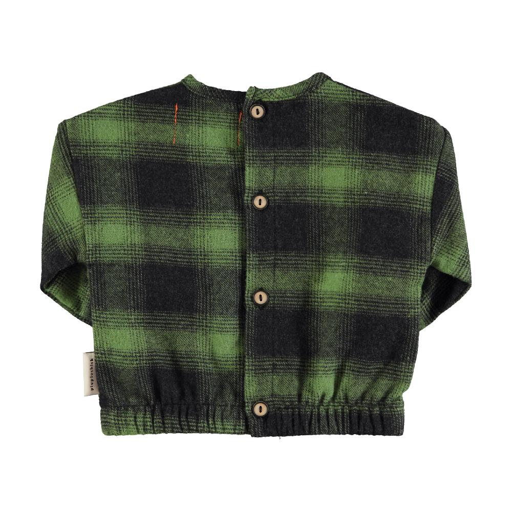 Lmdi Collection Blusa De Bebé Franela Verde&negro Piupiuchick
