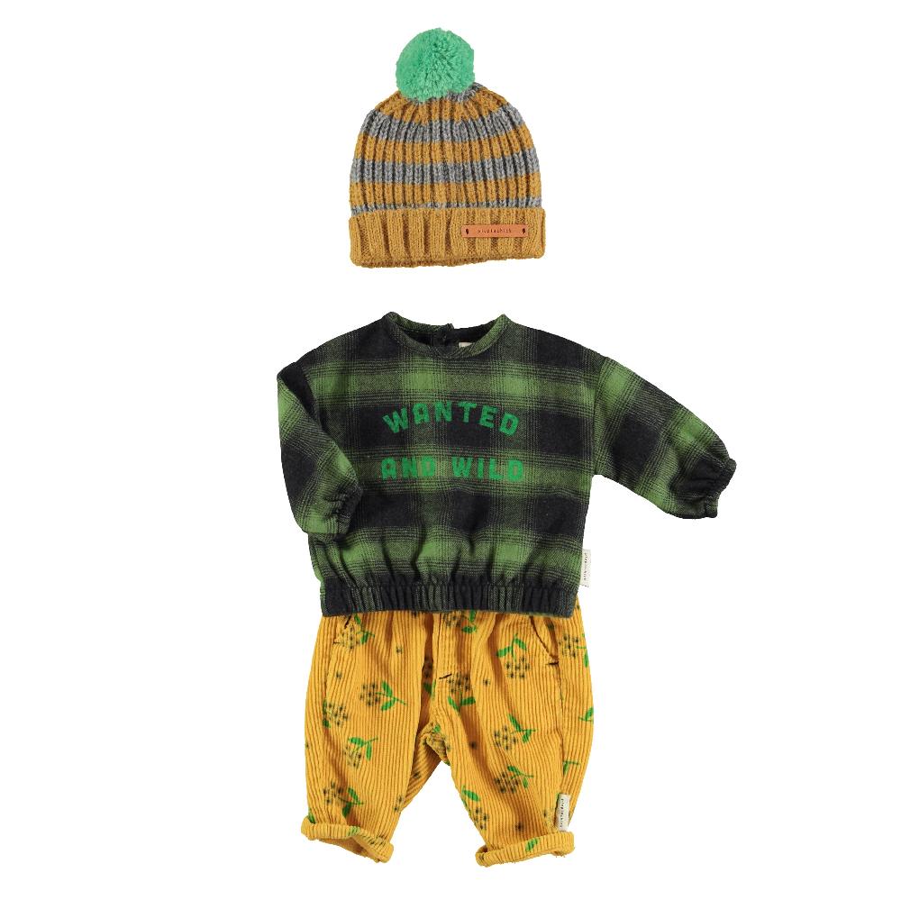 lmdi collection Blusa de bebé franela verde&negro Piupiuchick