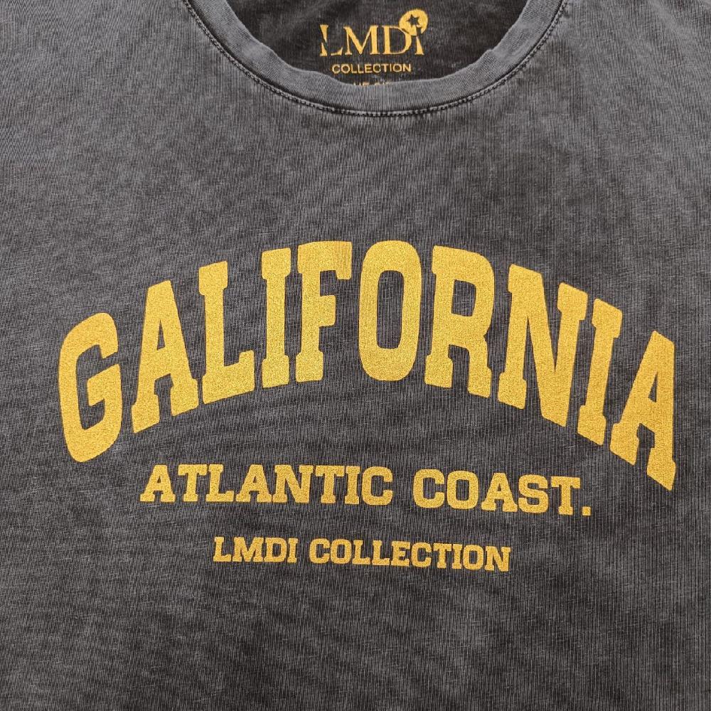 Lmdi Collection Camiseta “Galifornia Atlantic Coast” LMDI Collection Dorada