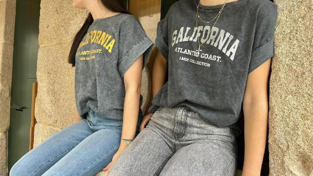 Lmdi Collection Camiseta “Galifornia Atlantic Coast” LMDI Collection Plateada