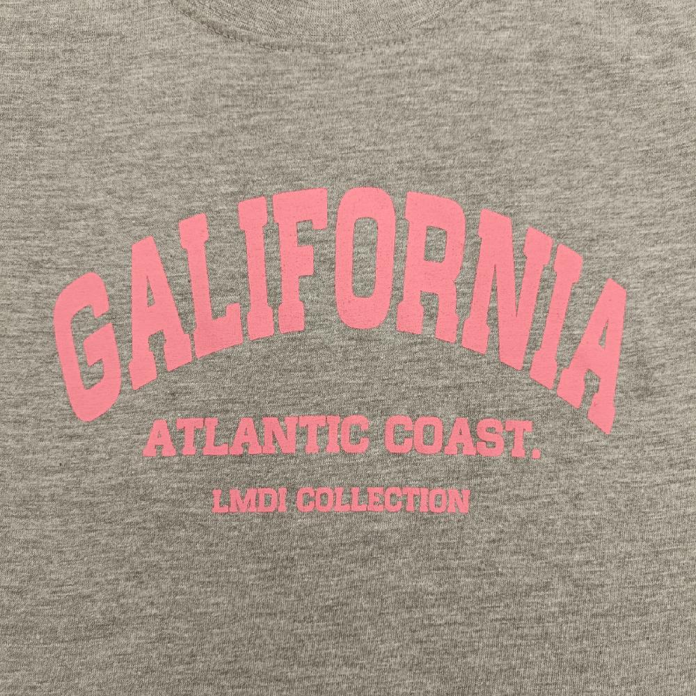 lmdi collection Camiseta Galifornia Atlantic Coast LMDI Collection KIDS gris/rosa chicle