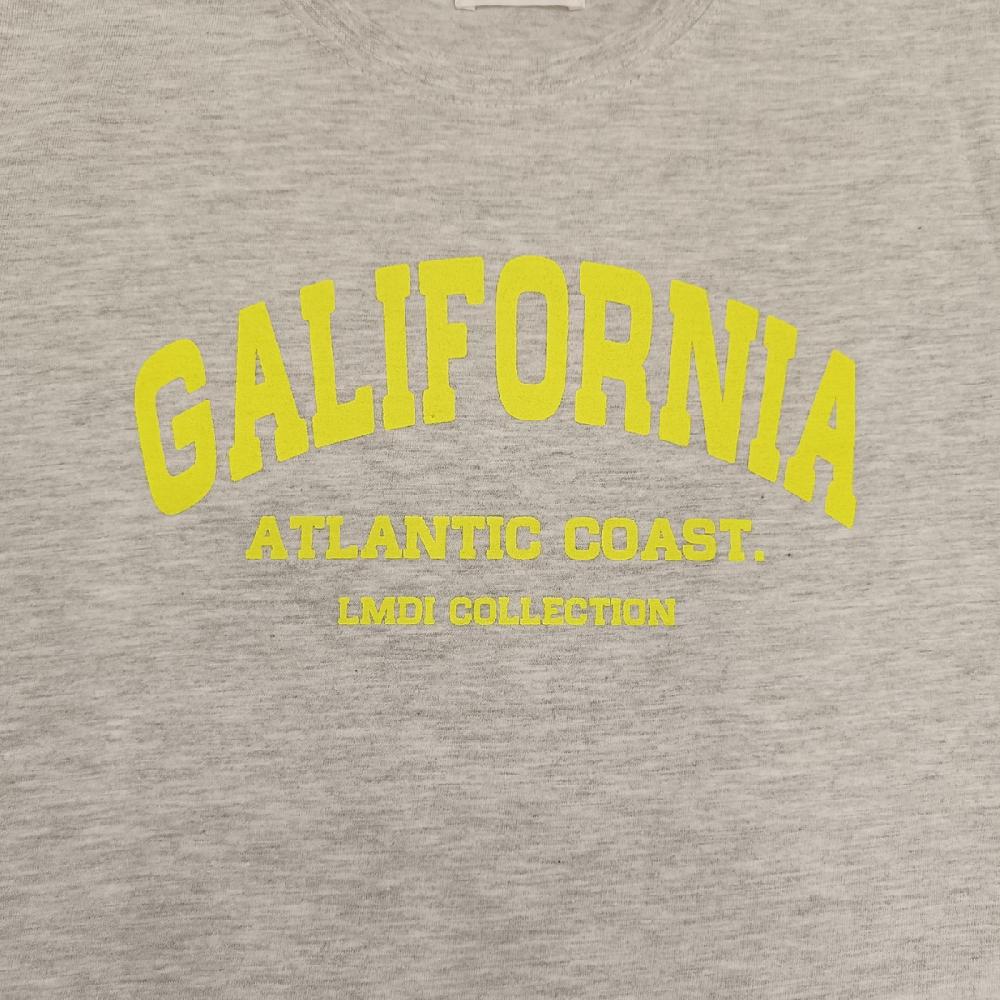 lmdi collection Camiseta Galifornia Atlantic Coast LMDI Collection KIDS gris/amarillo fluor