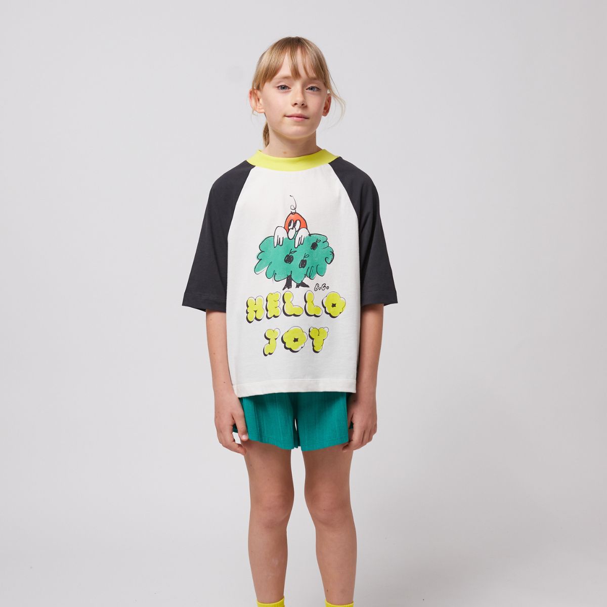 lmdi collection Camiseta mangas raglán Hello Joy Bobo Choses