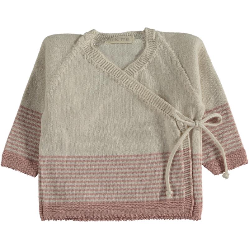 Lmdi Collection Jersey Cruzado Hans De Rayas Color Cream-Rose Li&me