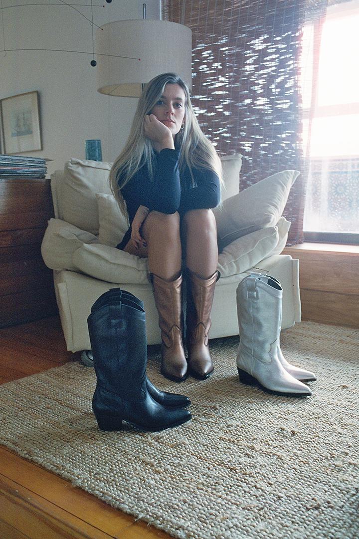 Lmdi Collection Bota Cowboy Bronce Metalizado