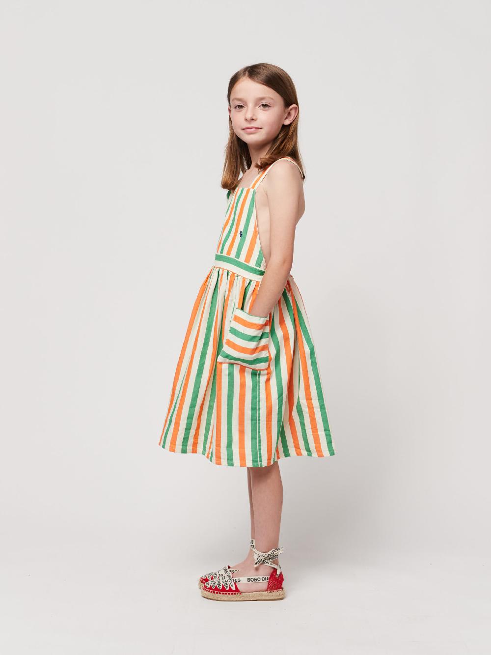 Lmdi Collection Vertical Stripes Woven Dress