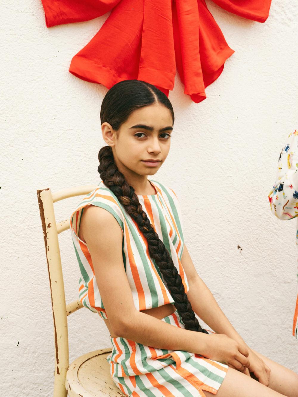 Lmdi Collection Vertical Stripes Woven Shorts