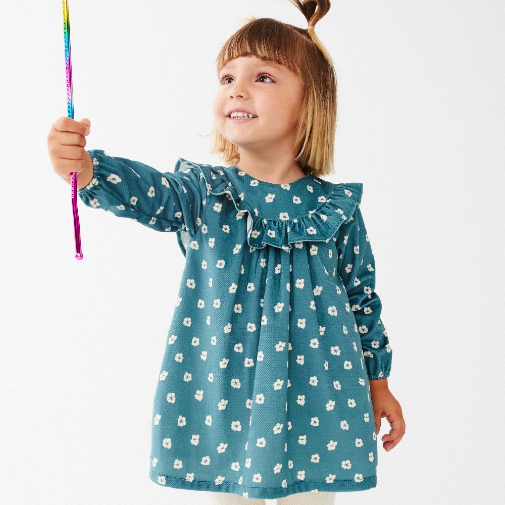 Lmdi Collection Vestido De Bebé NWS Flores Verde