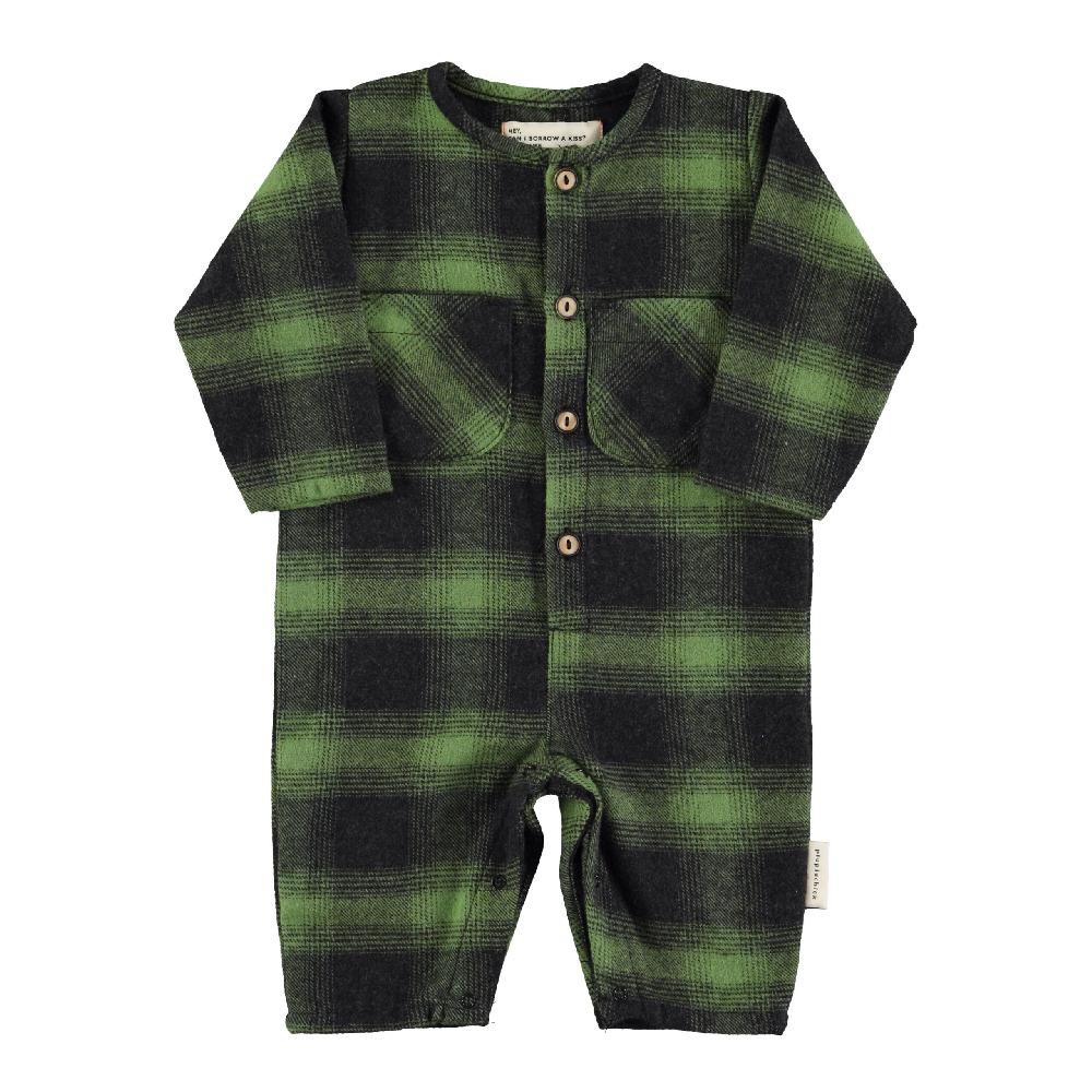 Lmdi Collection Mono De Bebé Cuadro Verde&negro Piupiuchick