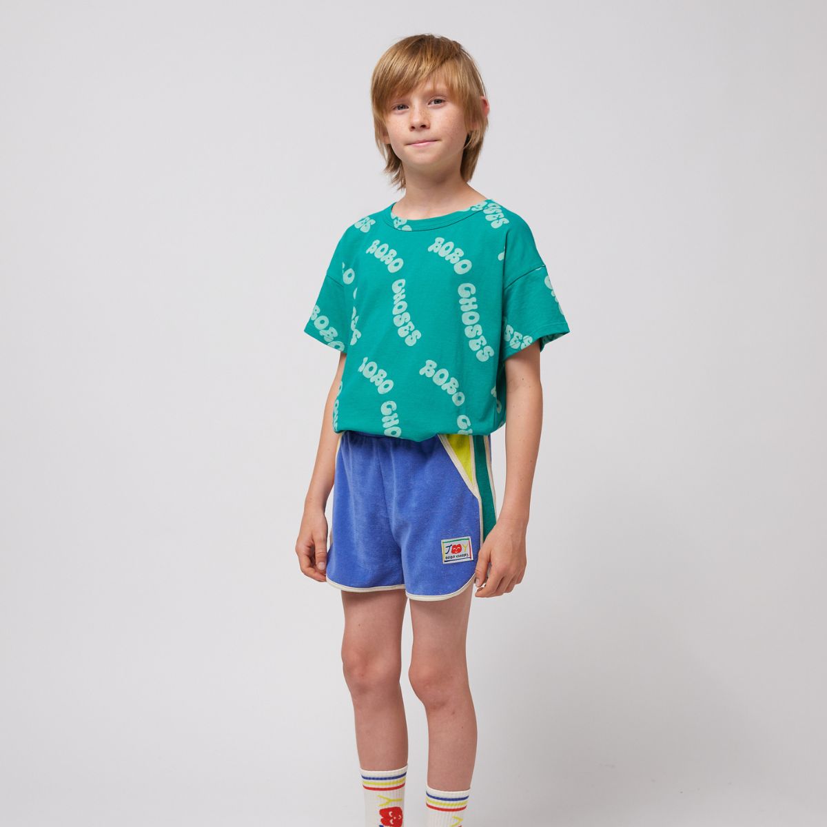 lmdi collection Pantalón corto de rizo Smiling Color Block Bobo Choses