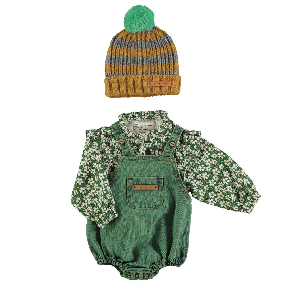 Lmdi Collection Pelele De Bebé Denim Verde Lavado Piupiuchick