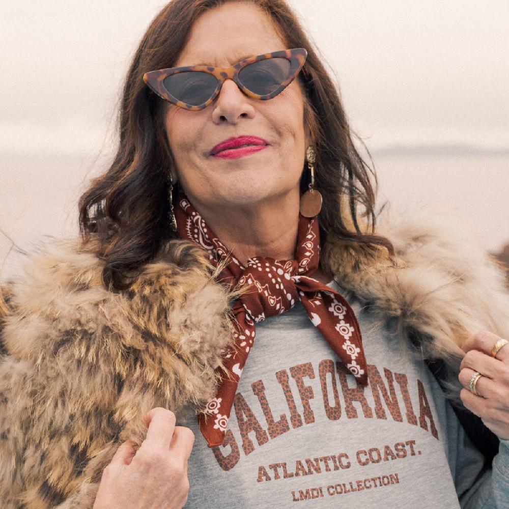 lmdi collection Sudadera Edición Limitada “Galifornia” Woman gris/animal print