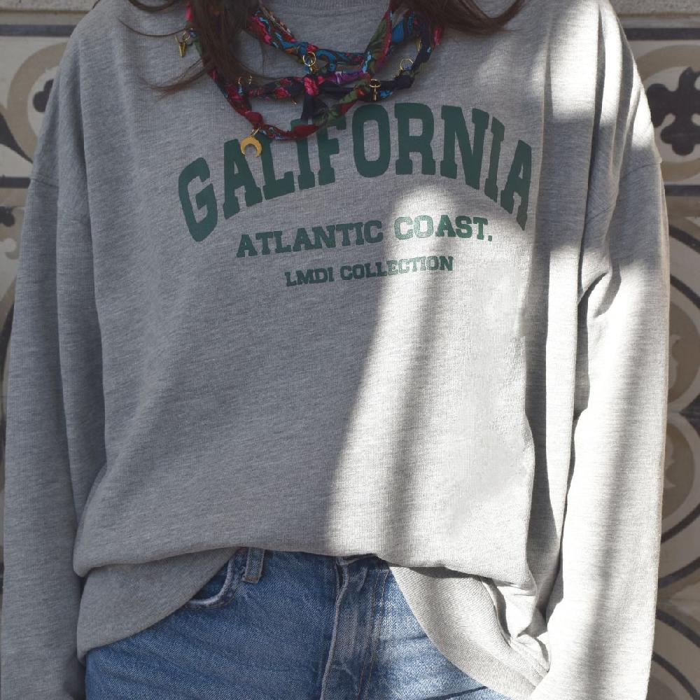 lmdi collection Sudadera Edición Limitada “Galifornia” Woman gris/verde