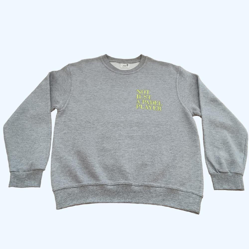 Lmdi Collection Sudadera Edición Limitada ‘Not Just A Pádel Player’ Gris/amarillo Flúor LMDI Collection