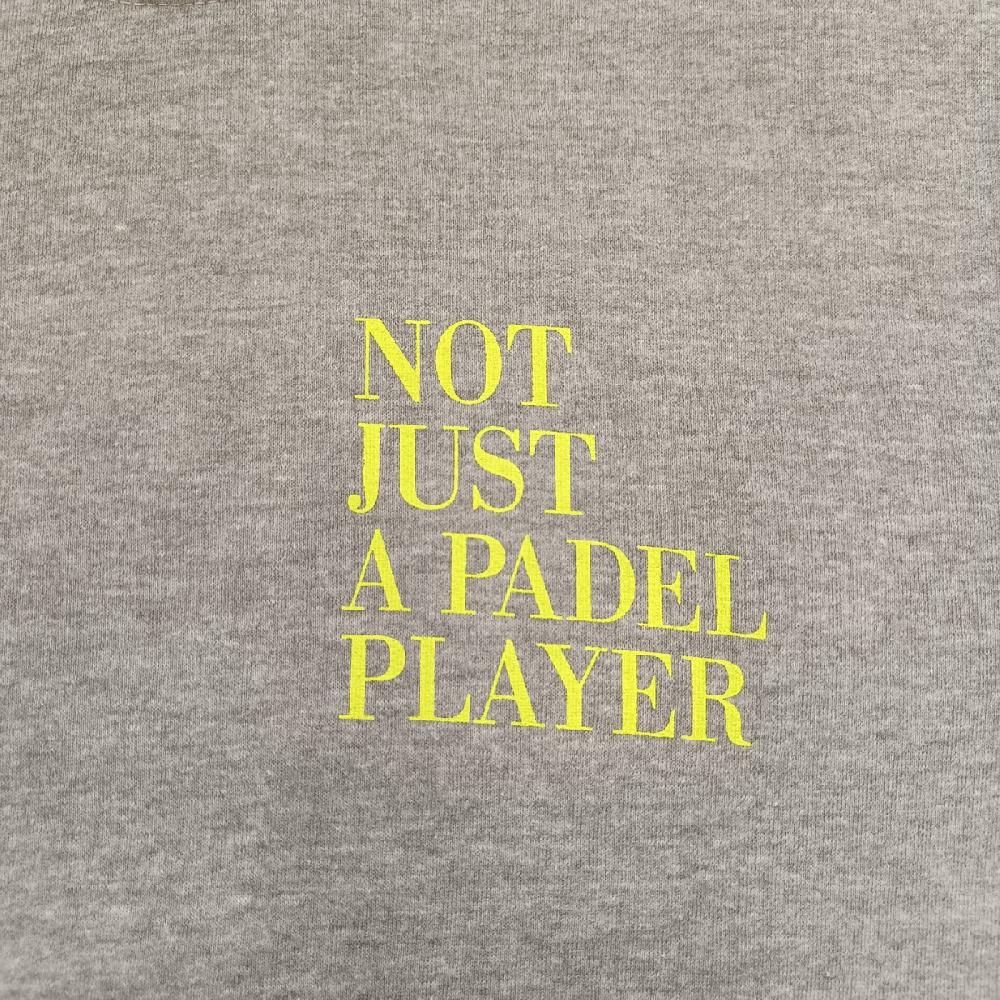 lmdi collection Sudadera Edición Limitada ‘Not just a pádel player’ gris/amarillo flúor LMDI Collection