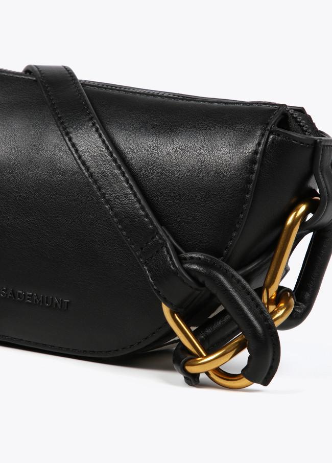 Lola Casademunt Bolso Bandolera Con Arandelas Y Cinta Logotipada