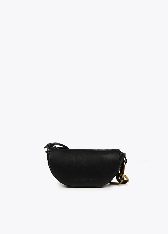 lola casademunt Bolso bandolera con arandelas y cinta logotipada