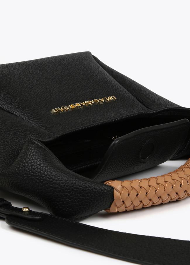 Lola Casademunt Bolso Bandolera Con Detalle Trenzado