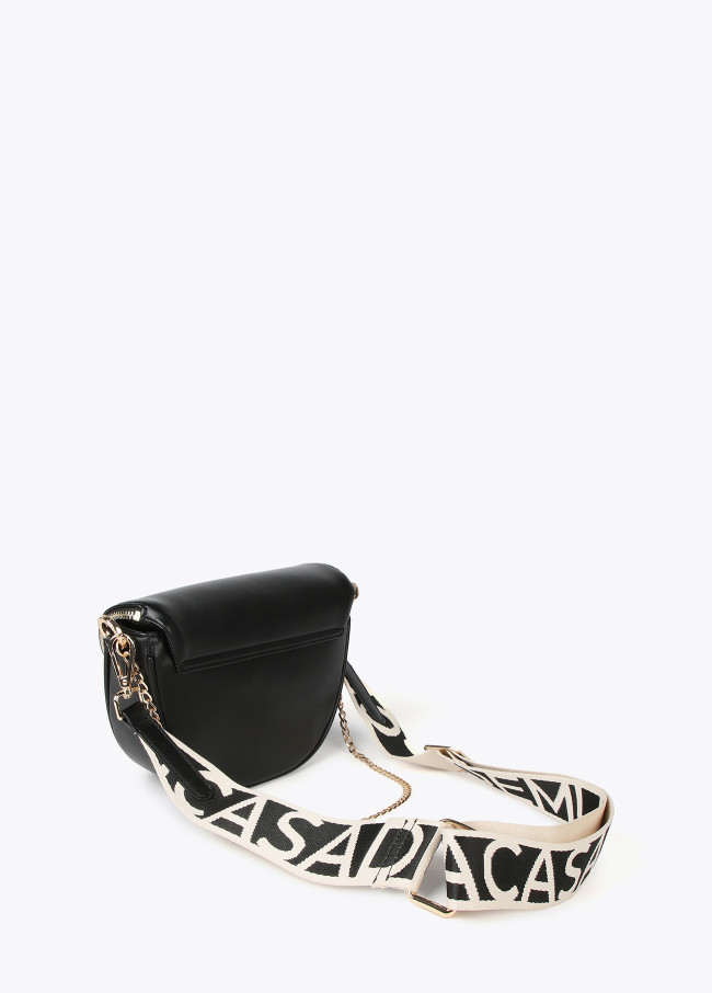 Lola Casademunt Bolso Bandolera Con Detalles Dorados