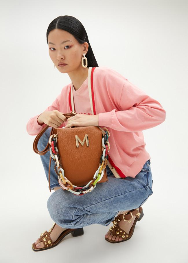 Lola Casademunt Bolso Bandolera Efecto Piel Con Asa Multicolor