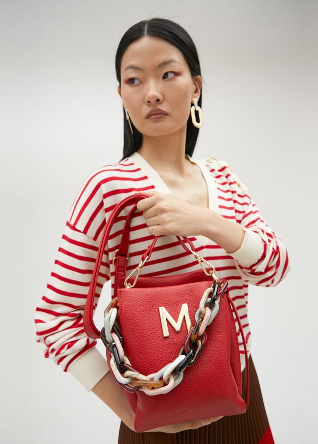 Lola Casademunt Bolso Bandolera Efecto Piel Con Asa Multicolor