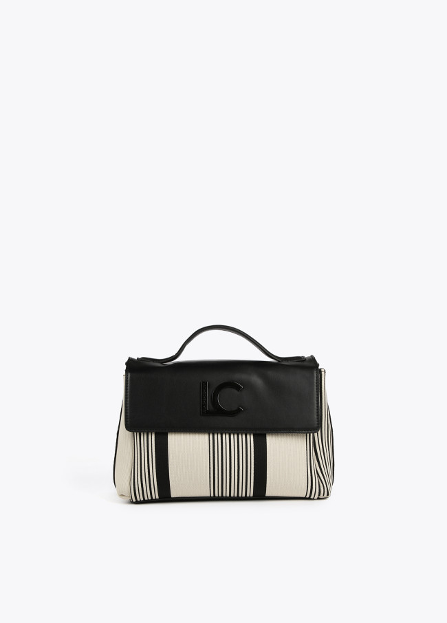 Lola Casademunt Bolso Bandolera En Canvas Con Solapa