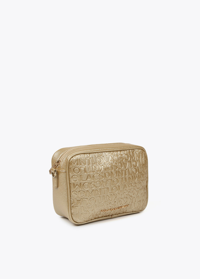 Lola Casademunt Bolso Bandolera Monograma Metalizado
