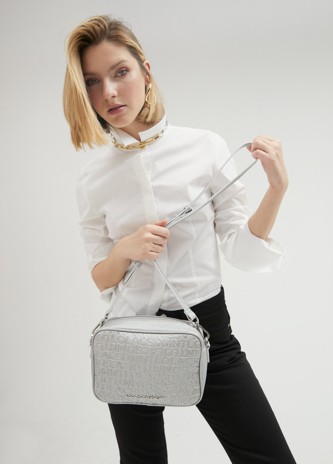 Lola Casademunt Bolso Bandolera Monograma Metalizado