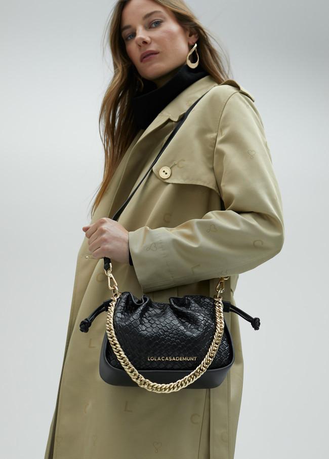 Lola Casademunt Bolso Bandolera Trenzada Con Cadena