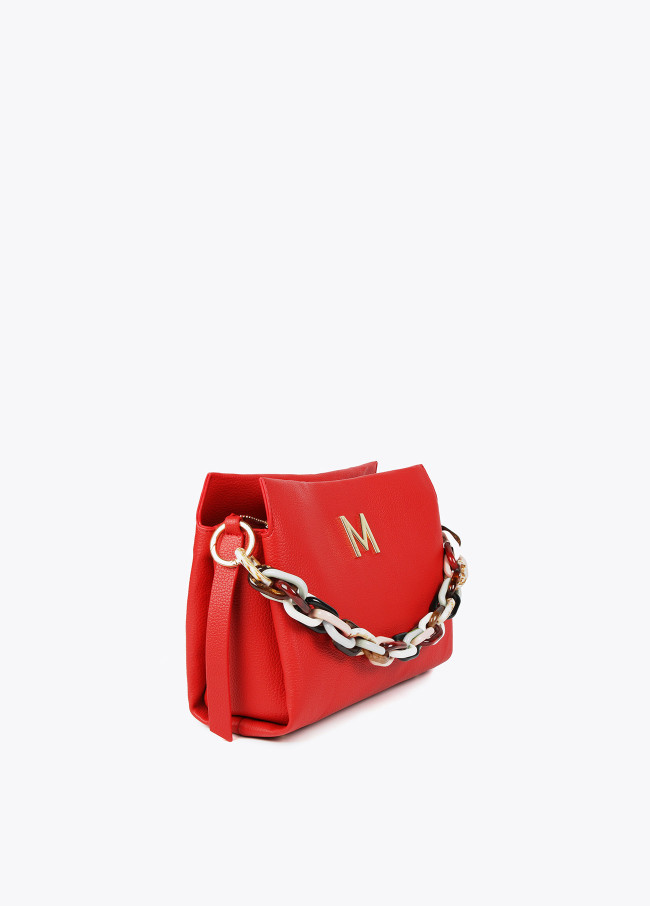 Lola Casademunt Bolso Grande Efecto Piel Con Asa Multicolor