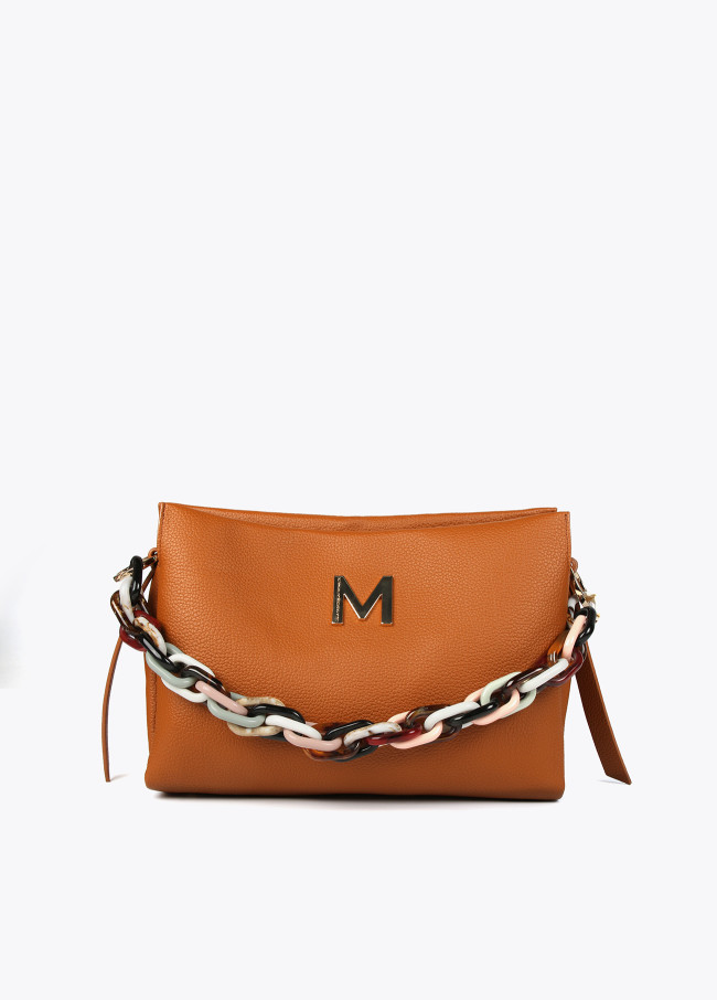 lola casademunt Bolso grande efecto piel con asa multicolor