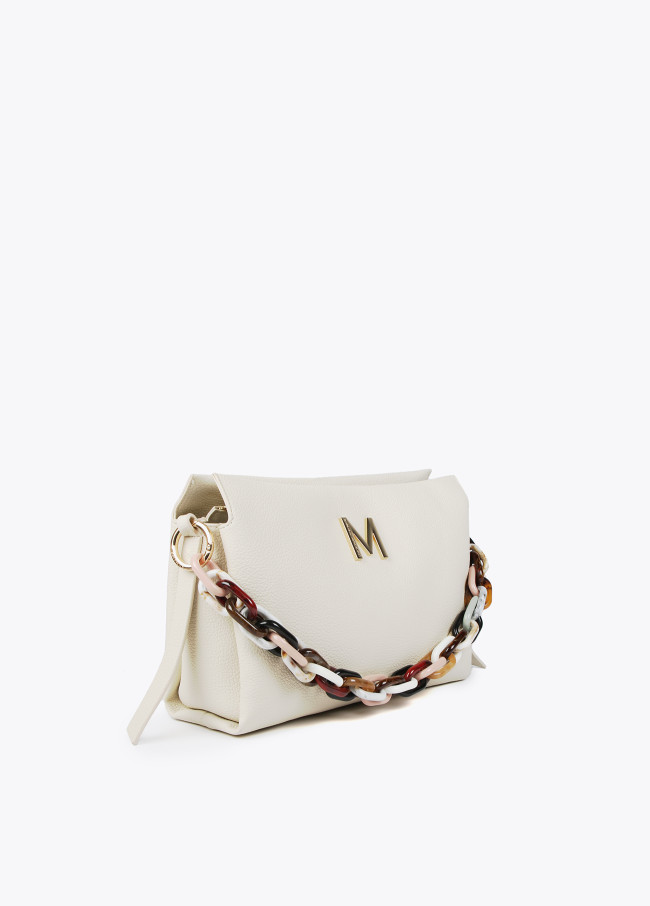 Lola Casademunt Bolso Grande Efecto Piel Con Asa Multicolor