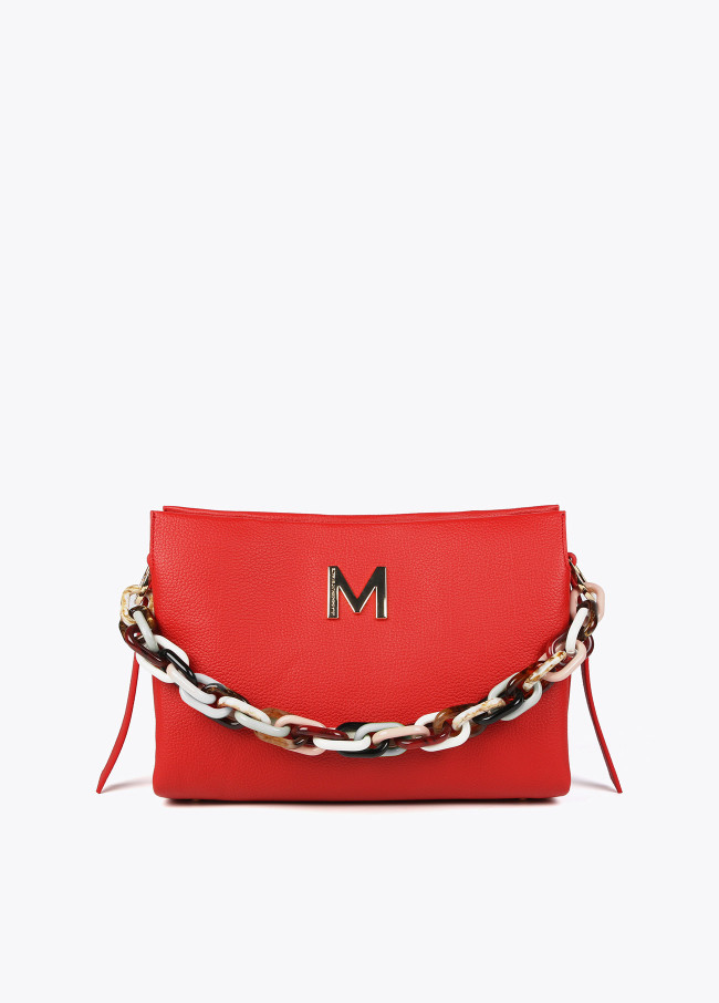 lola casademunt Bolso grande efecto piel con asa multicolor