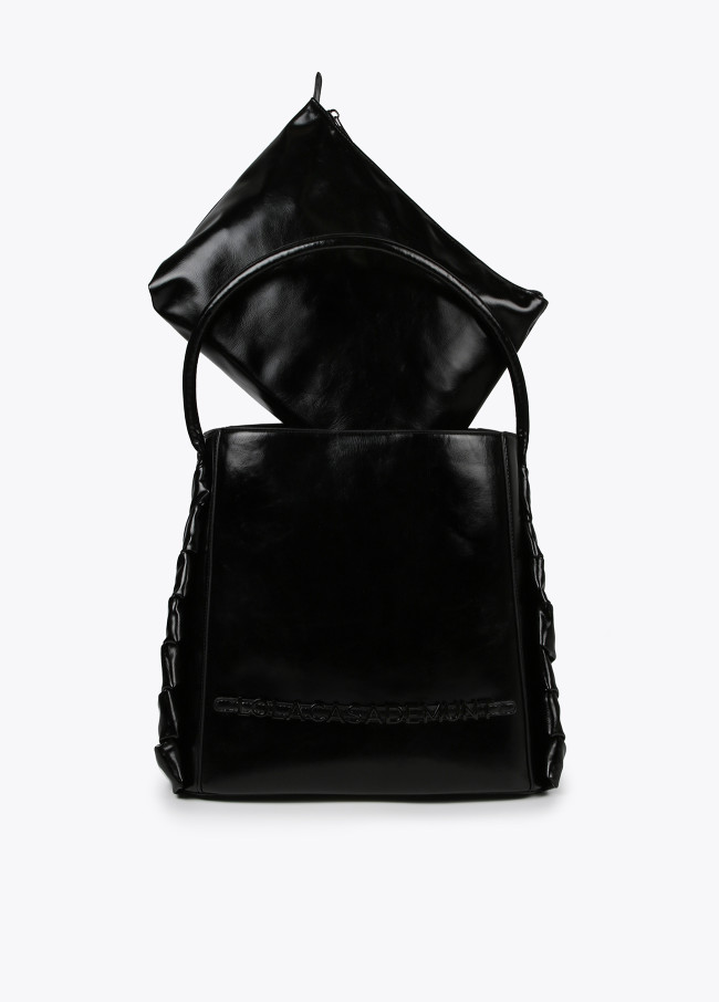 Lola Casademunt Bolso Shopper Con Detalles Laterales