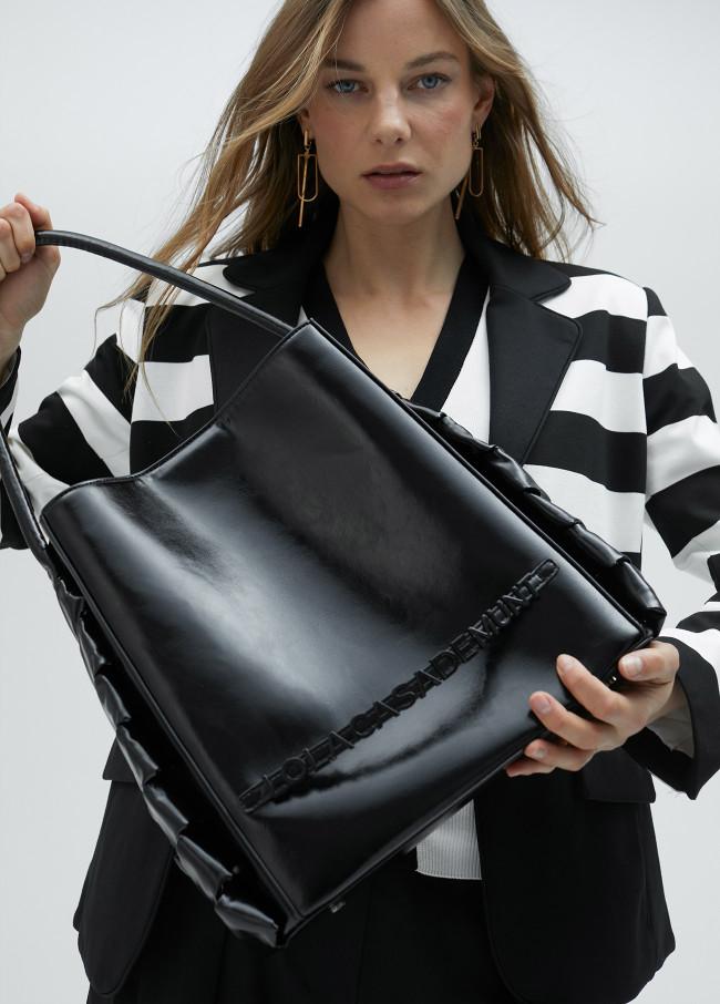 Lola Casademunt Bolso Shopper Con Detalles Laterales