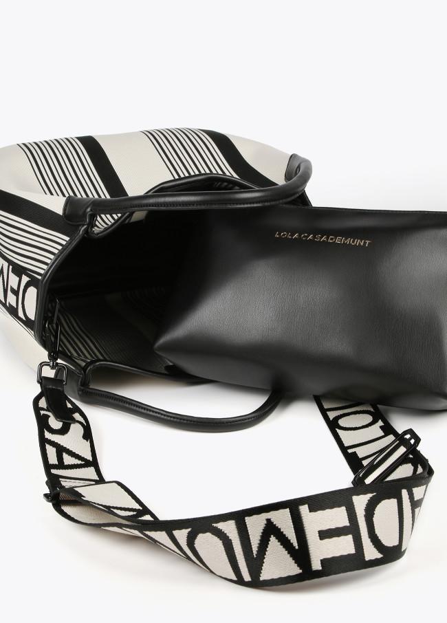 Lola Casademunt Bolso Shopper En Canvas Con Bandolera