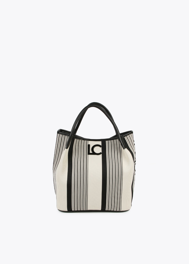 lola casademunt Bolso shopper en canvas con bandolera