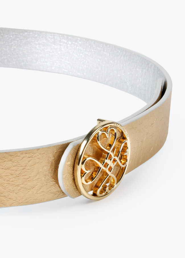 Lola Casademunt Cinturón Reversible Trébol Corazones