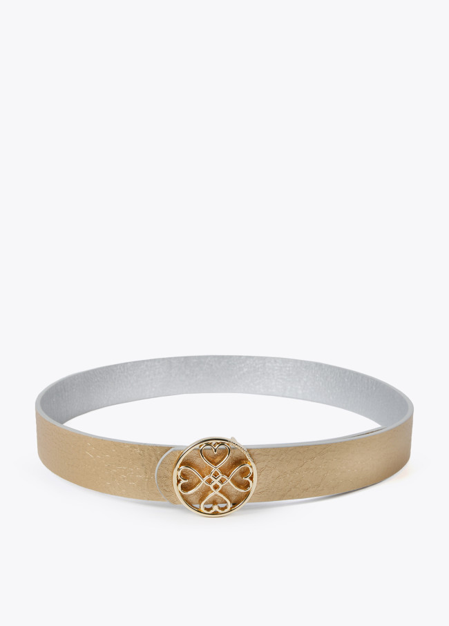 lola casademunt Cinturón reversible trébol corazones