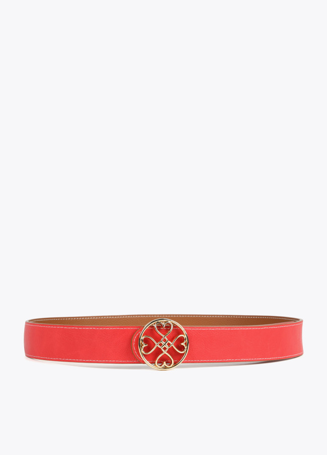 lola casademunt Cinturón reversible trébol corazones