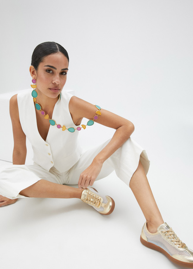 Lola Casademunt Collar Piezas Geométricas De Colores